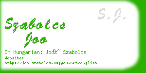 szabolcs joo business card